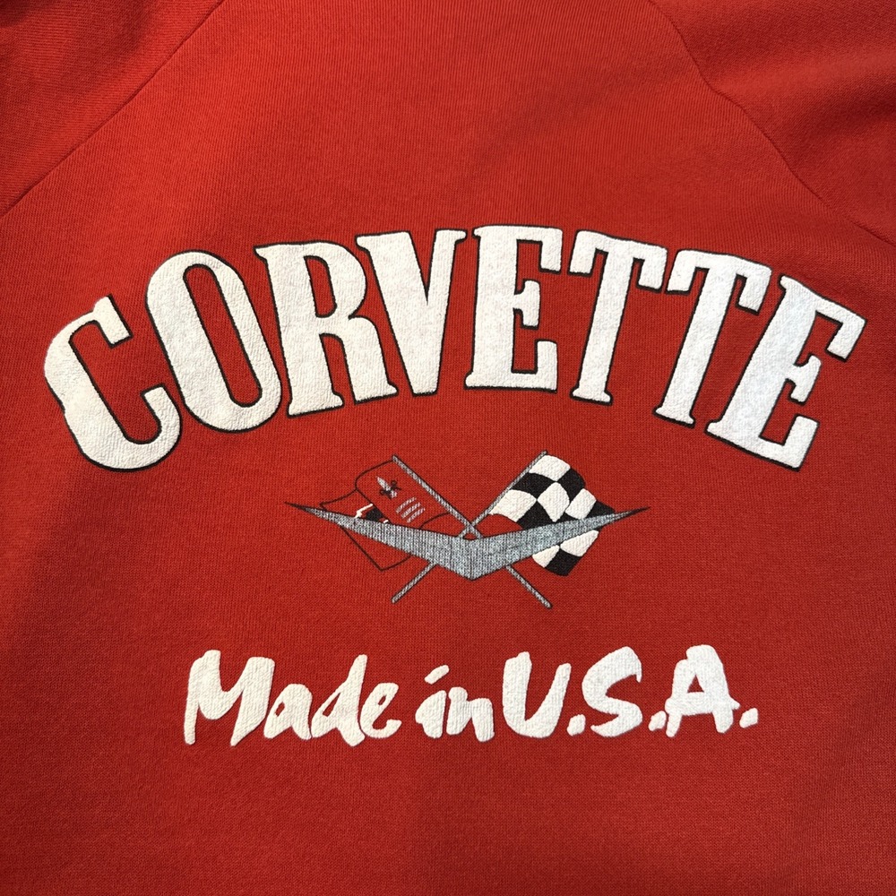 Corvette Made in USA Vintage Signal Women XL Sweatshirt Signal 90s USA Soft Cozy - Picture 9 of 10